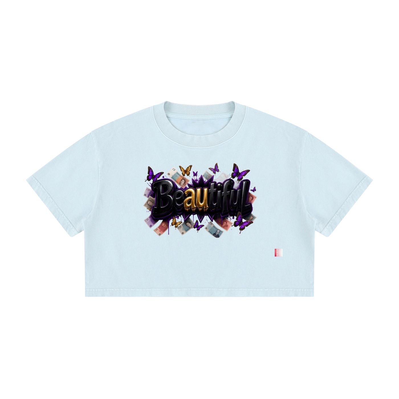 Women's Mineral Wash Cotton Crop T-Shirt