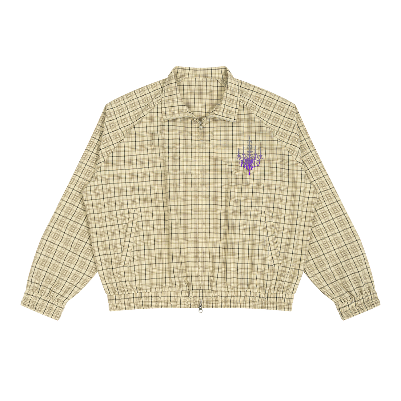 Unisex Plaid Full-Zip Track Jacket