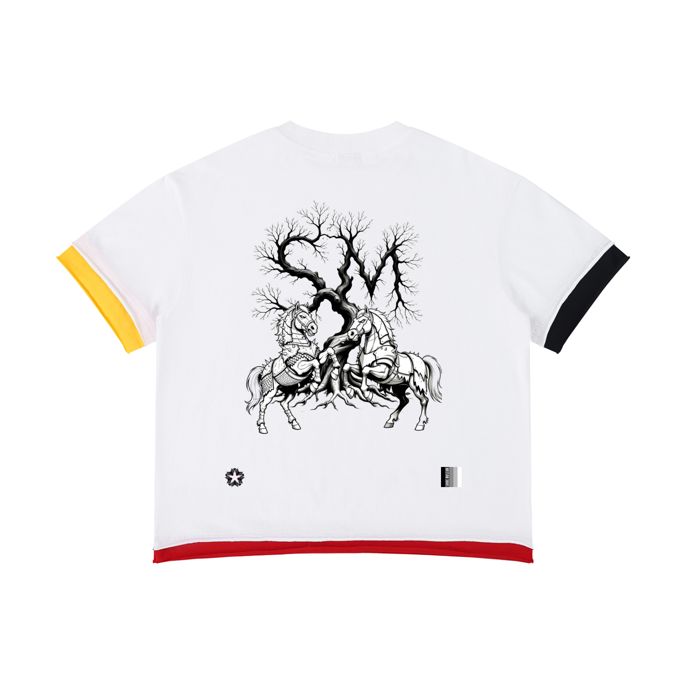 Unisex Boxy Color Block T-Shirt