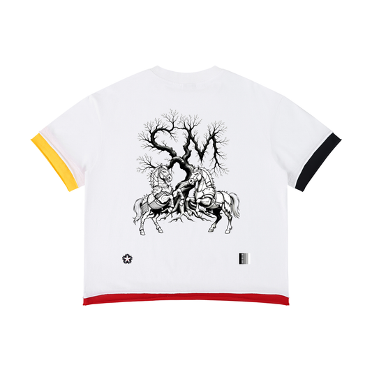 Unisex Boxy Color Block T-Shirt