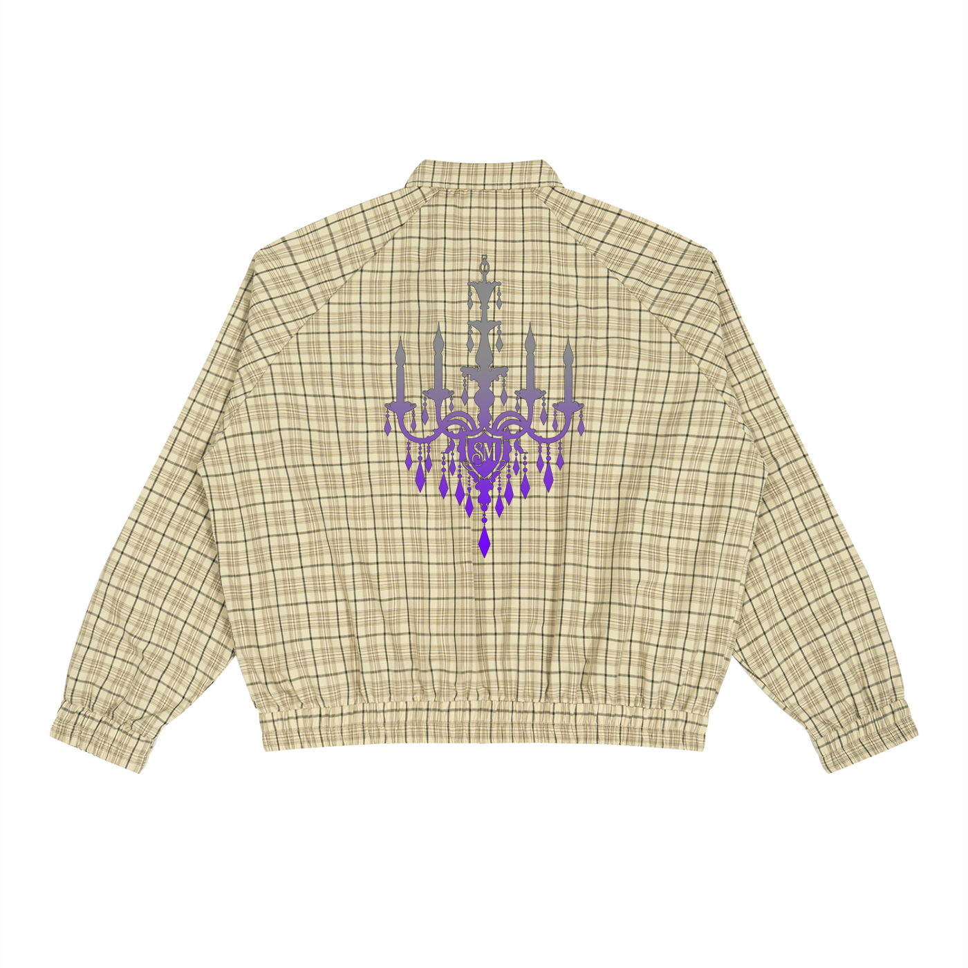Unisex Plaid Full-Zip Track Jacket