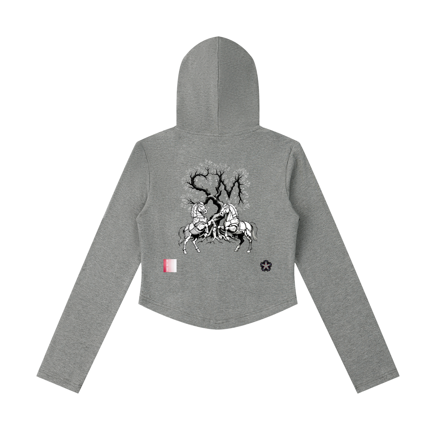 Women's Slim Cropped Full Zip Hoodie