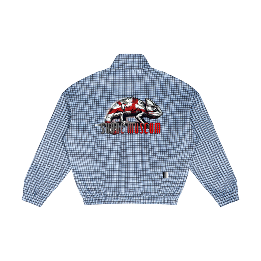 Unisex Plaid Quarter-Zip Sweatshirt