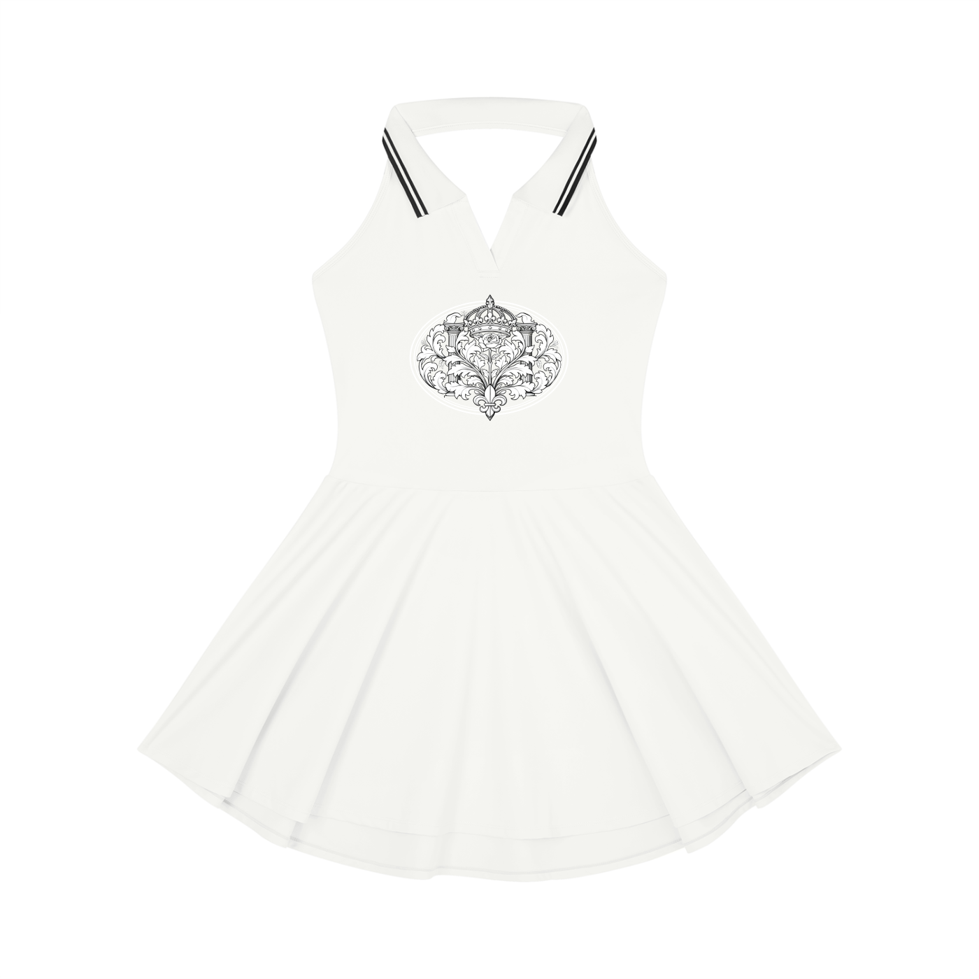 Women's Collared Halter A-Line Tennis Dress