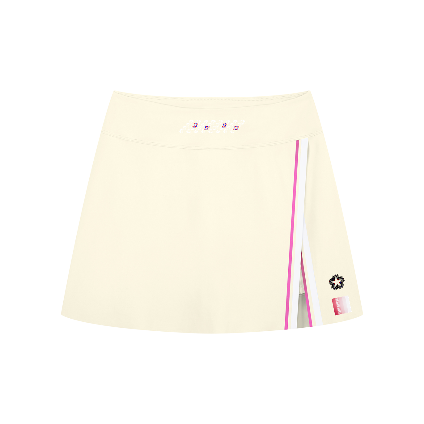 Women's A-Line Contrast Panel Slit Skirt