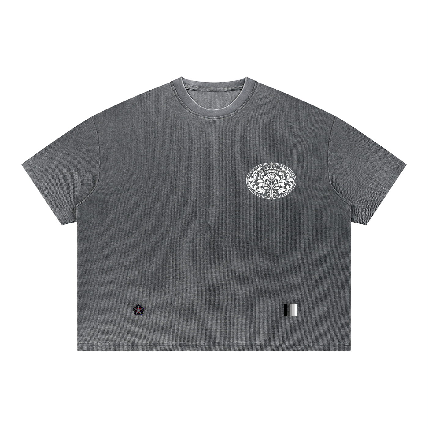 Unisex Vintage Wash Sunfade Boxy Waffle T-Shirt