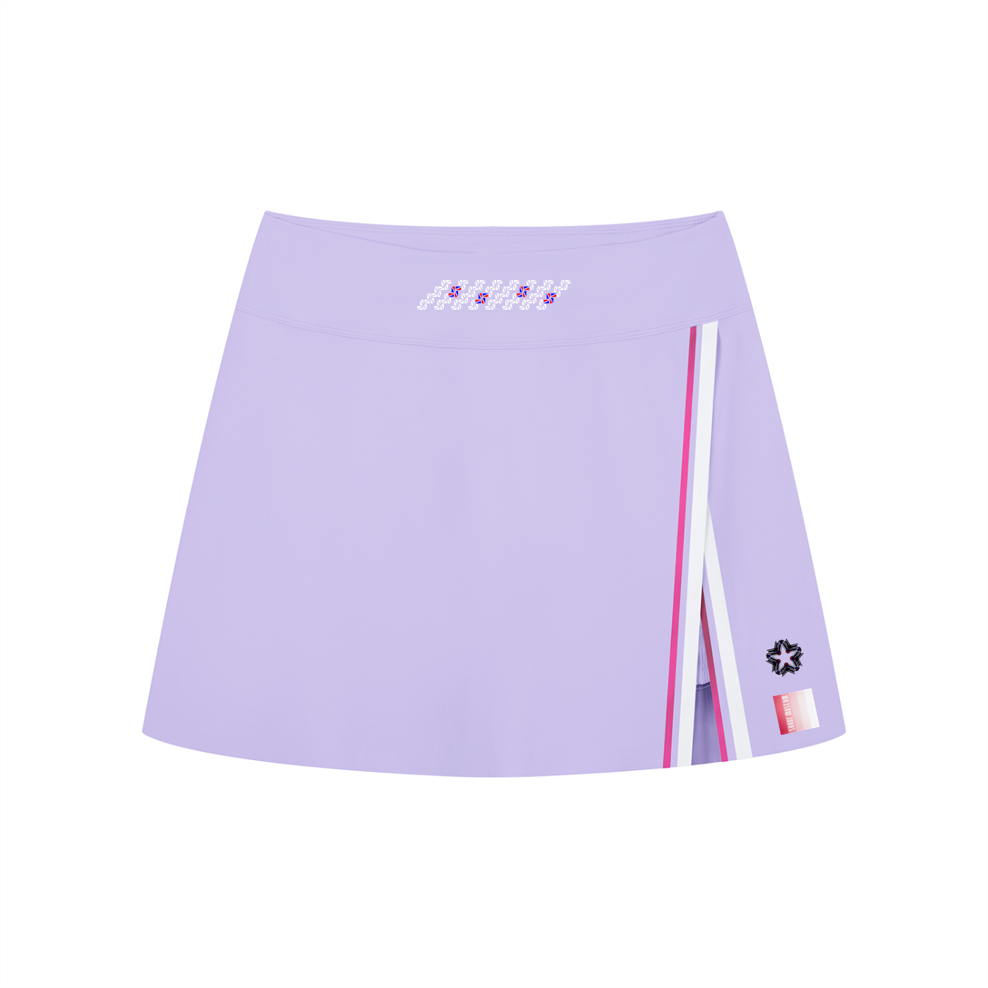 Women's A-Line Contrast Panel Slit Skirt