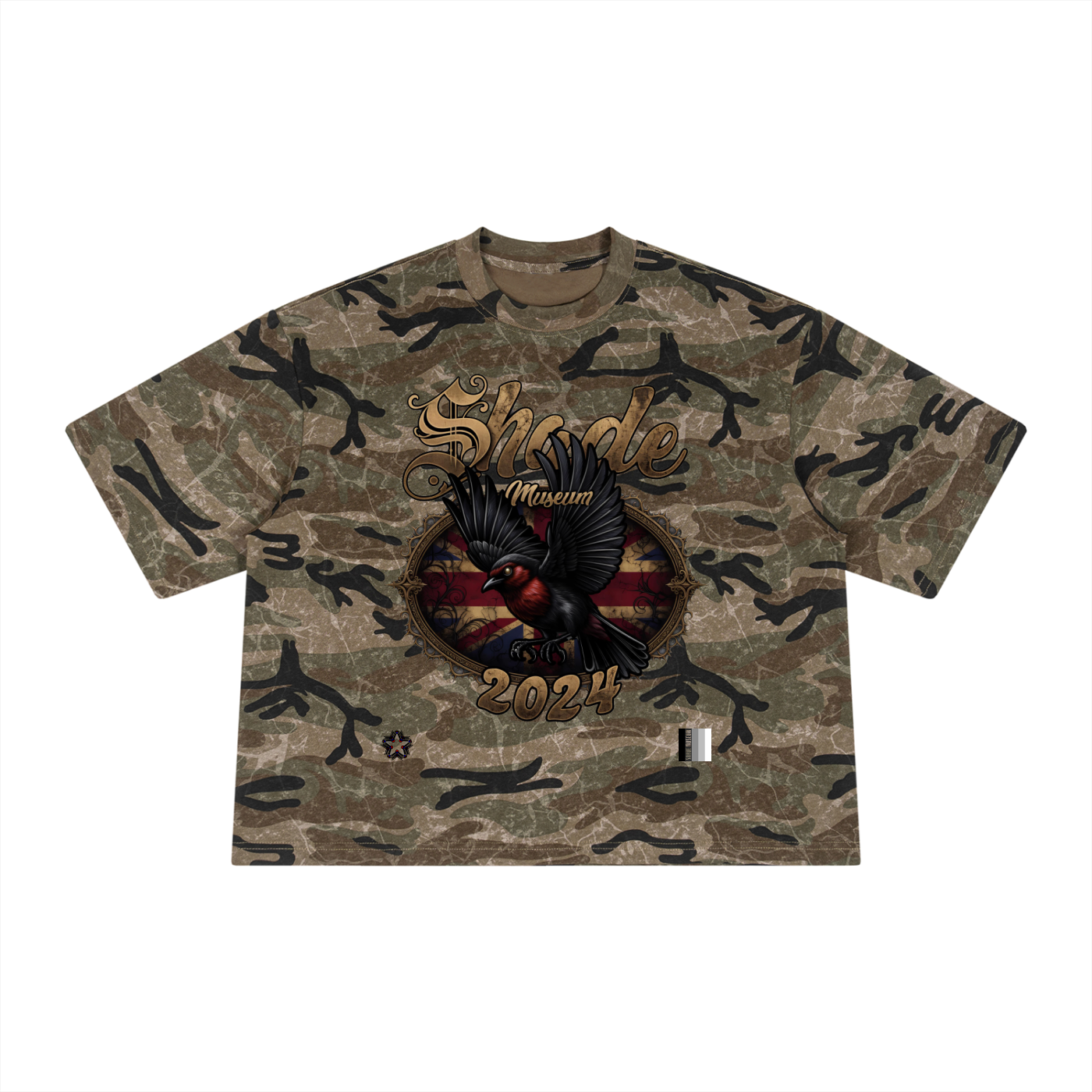 Unisex Boxy Camo Print T-Shirt