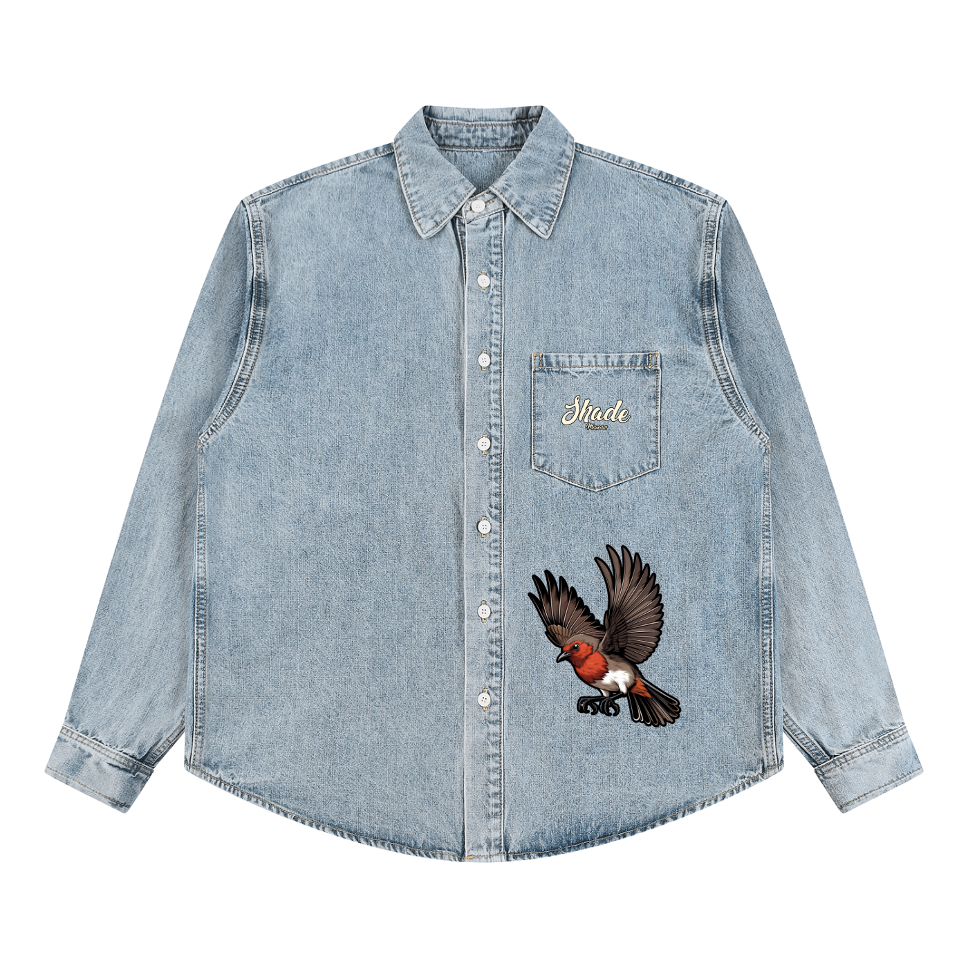 Unisex Vintage Wash Denim Shirt
