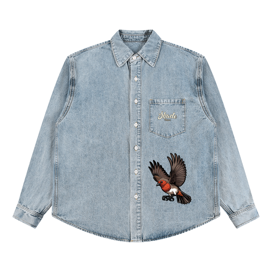 Unisex Vintage Wash Denim Shirt