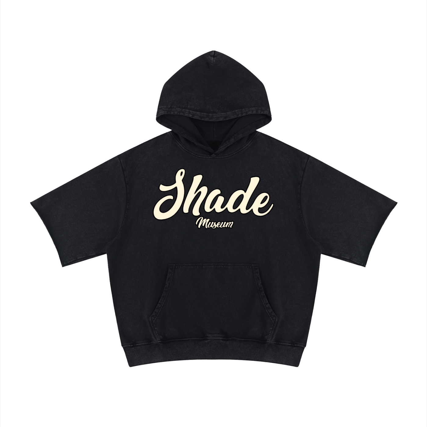 Unisex Mineral Wash Short Sleeve Hoodie