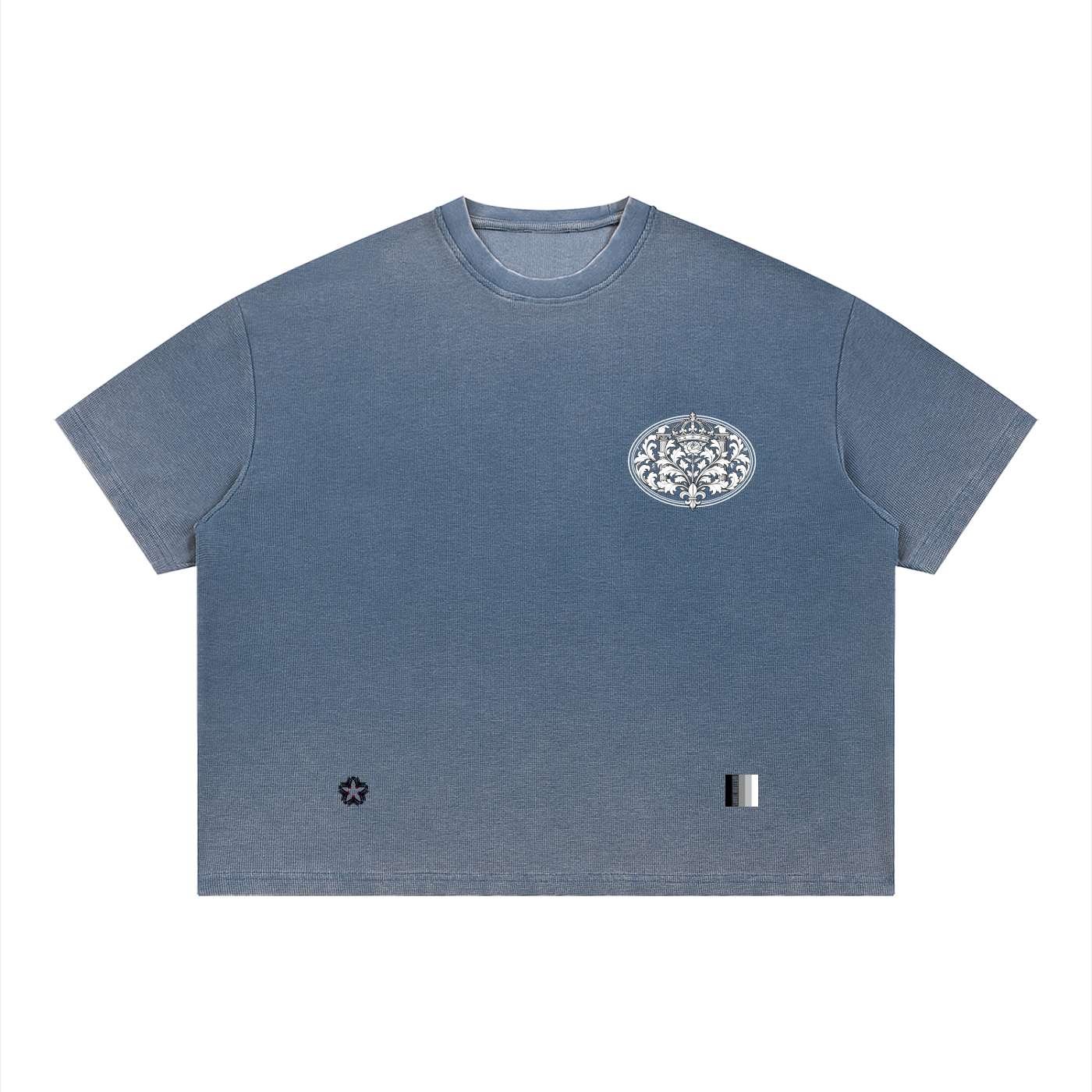 Unisex Vintage Wash Sunfade Boxy Waffle T-Shirt