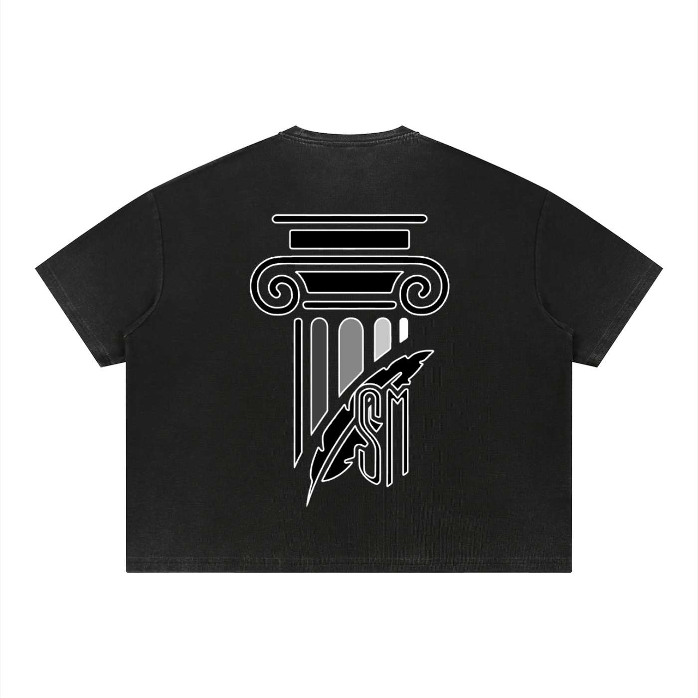 Unisex Vintage Wash Sunfade Boxy Waffle T-Shirt
