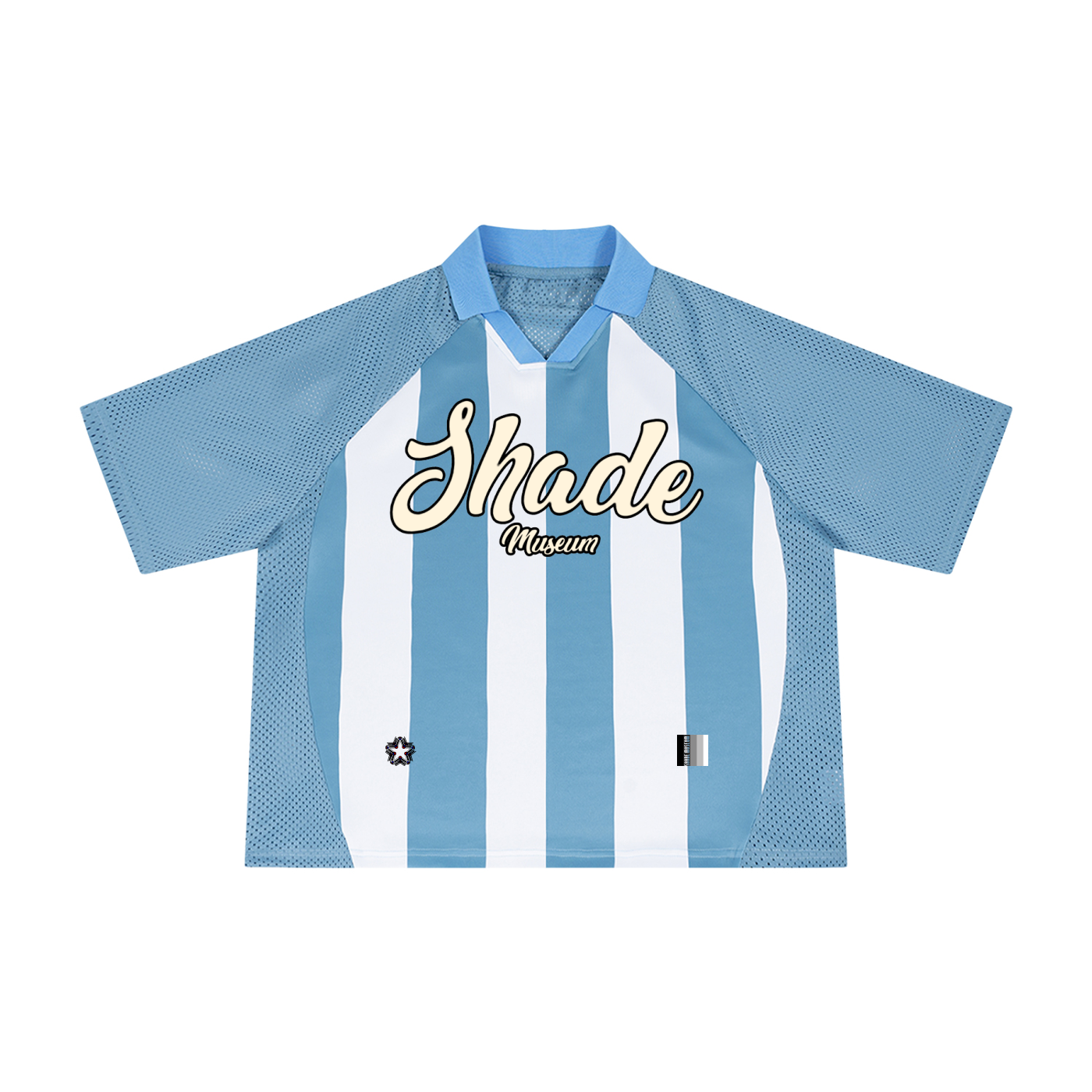 Unisex Striped Mesh Boxy Soccer Jersey