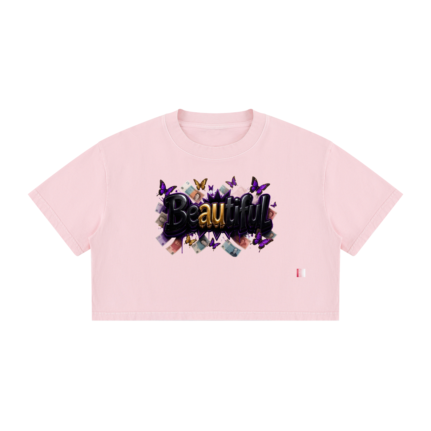 Women's Mineral Wash Cotton Crop T-Shirt