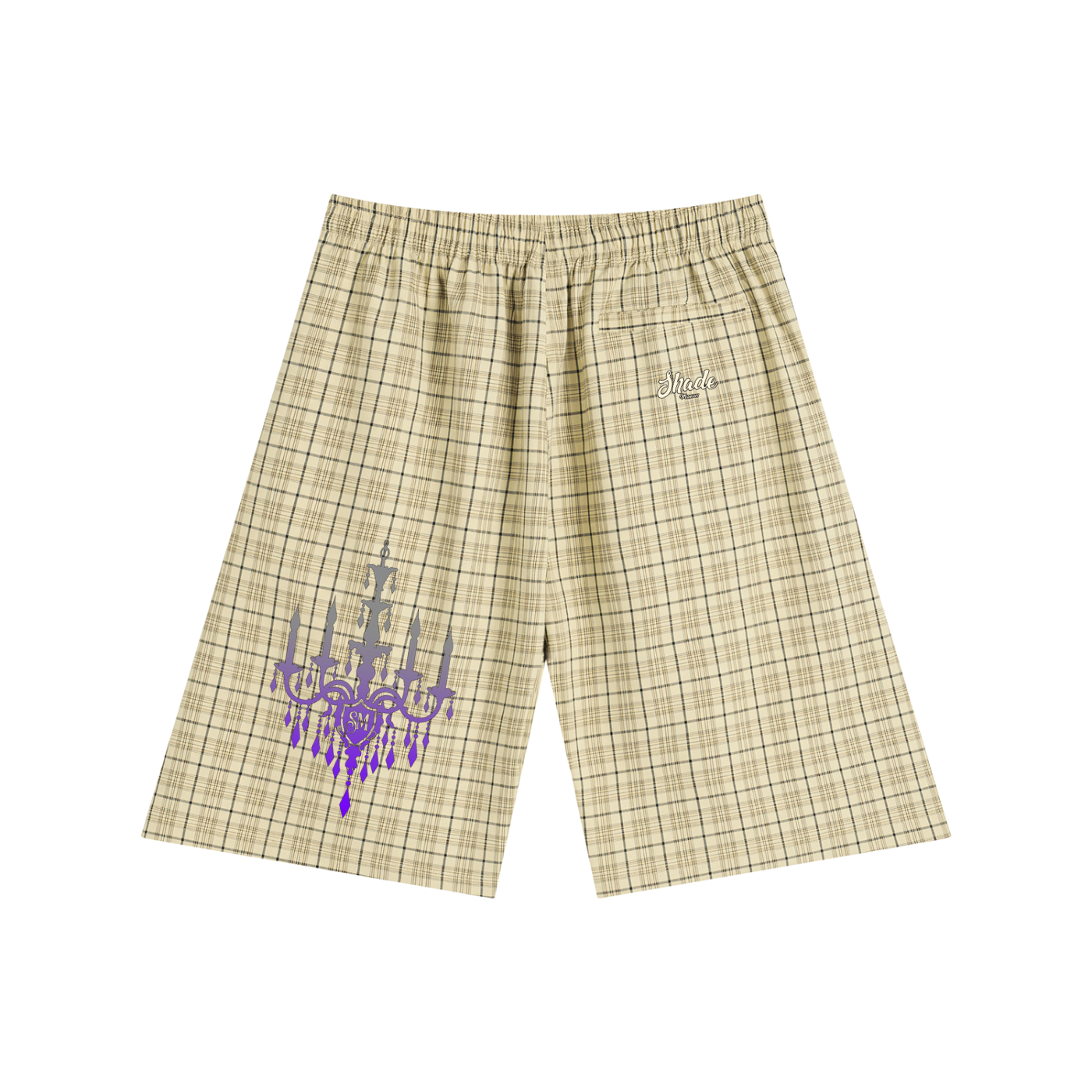 Unisex Plaid Wide Leg Shorts