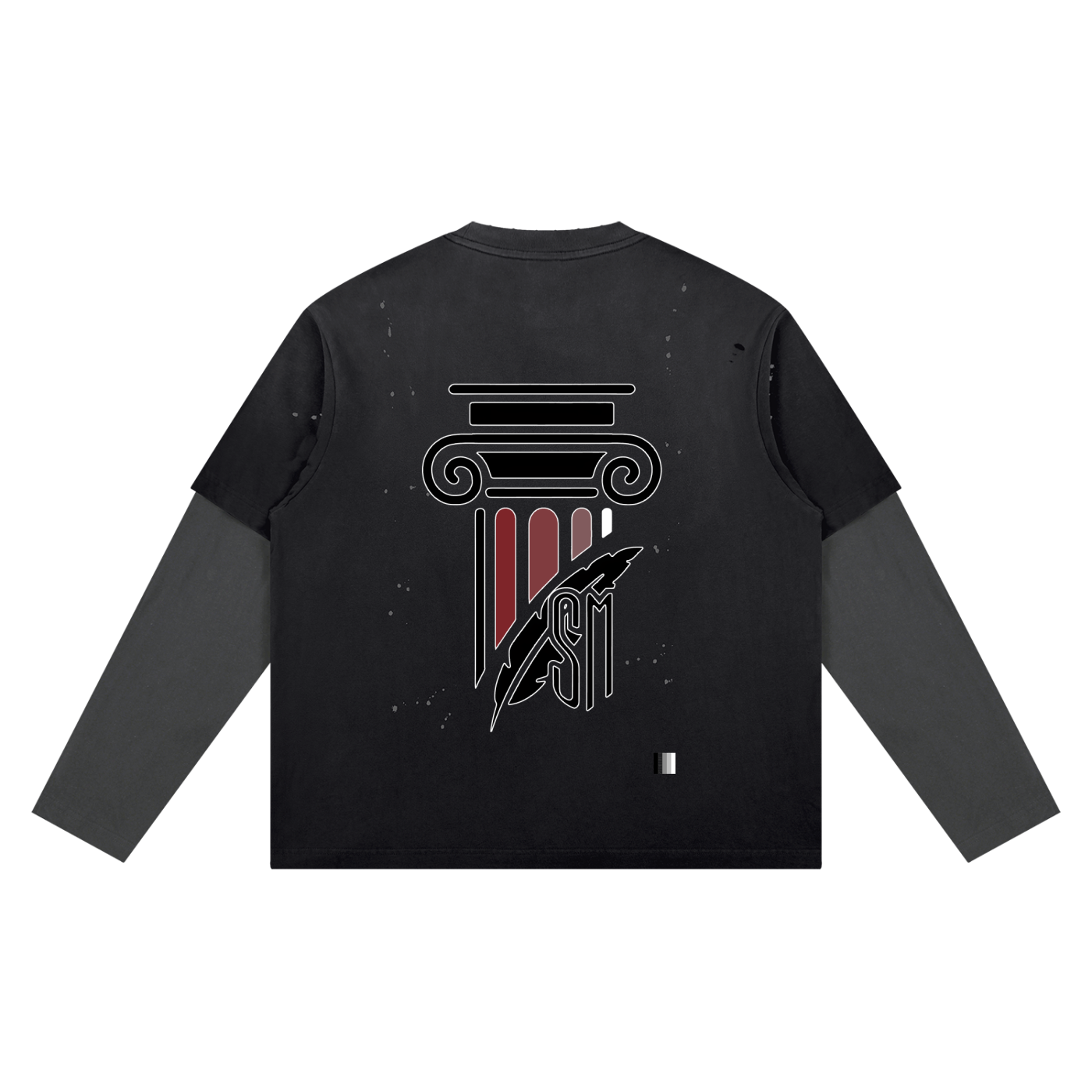 Unisex Vintage Wash Distressed Layer T-Shirt