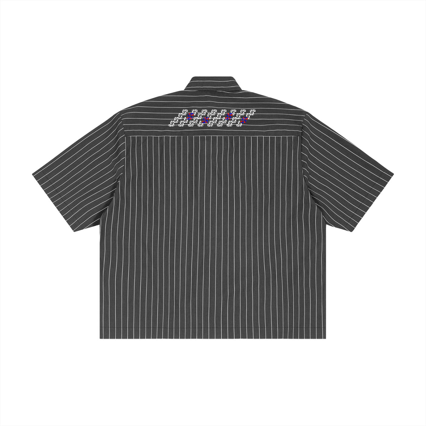 Unisex Striped Boxy Button-Up Shirt