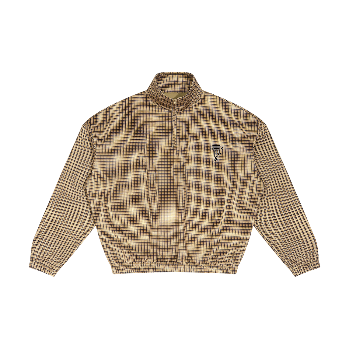 Unisex Plaid Quarter-Zip Sweatshirt