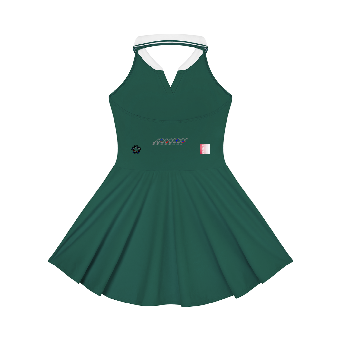 Women's Collared Halter A-Line Tennis Dress