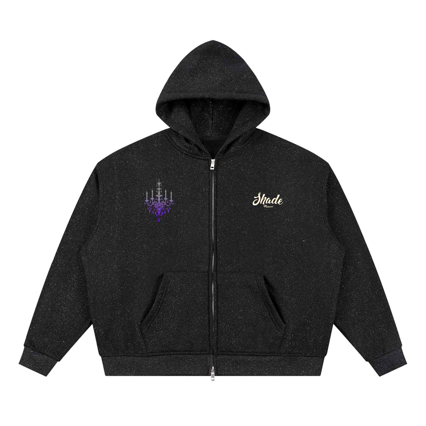 Unisex Sparkles Full Zip Boxy Hoodie
