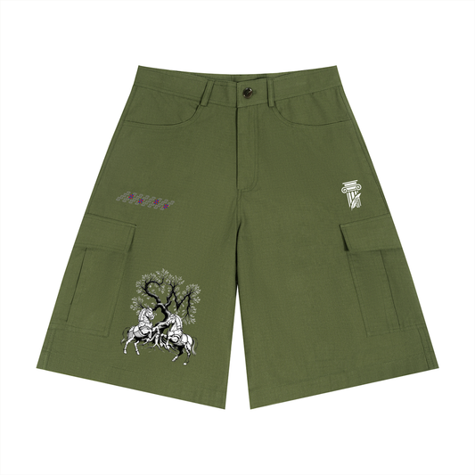 Unisex Woven Cargo Shorts