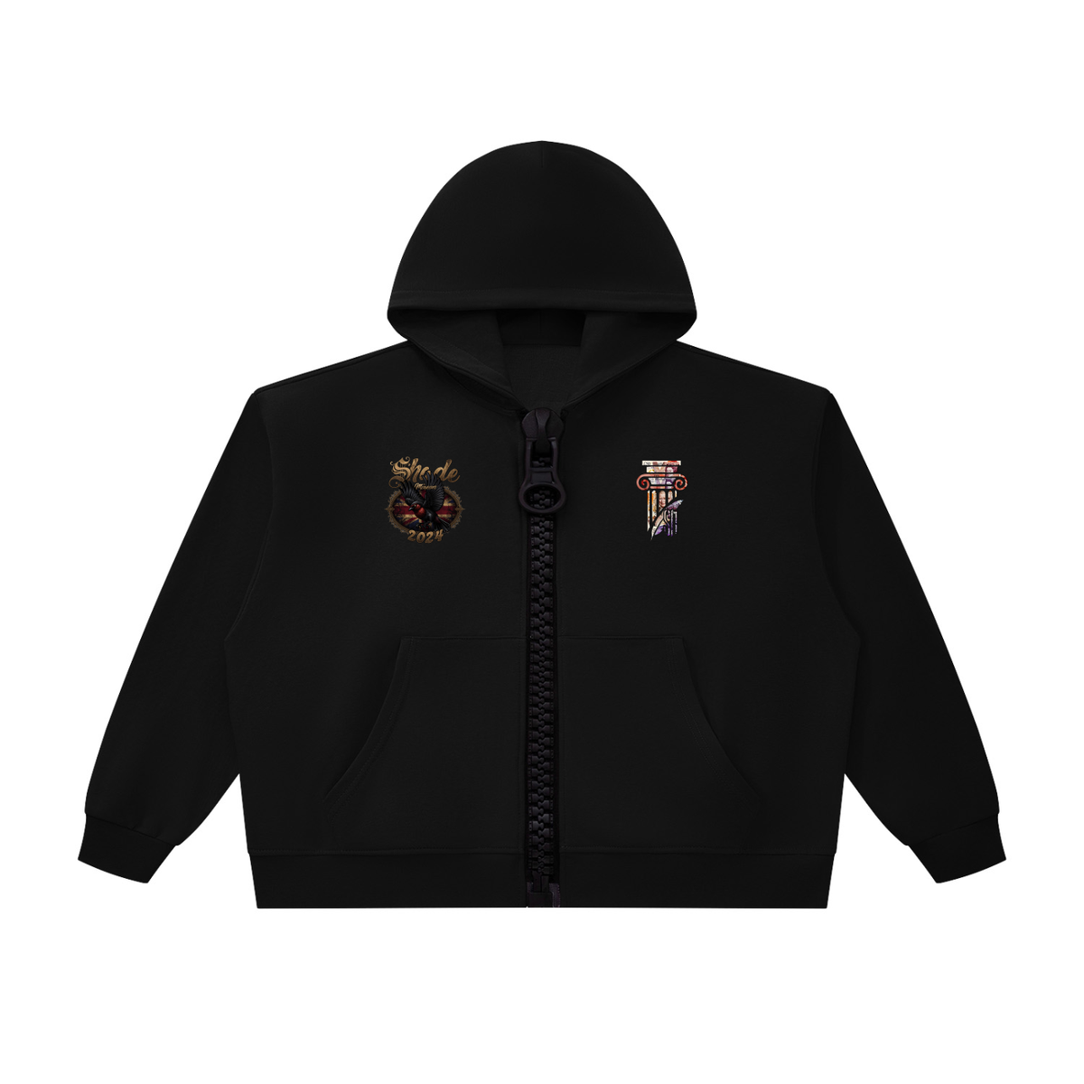 Unisex Oversized Chunky-Zip Boxy Hoodie