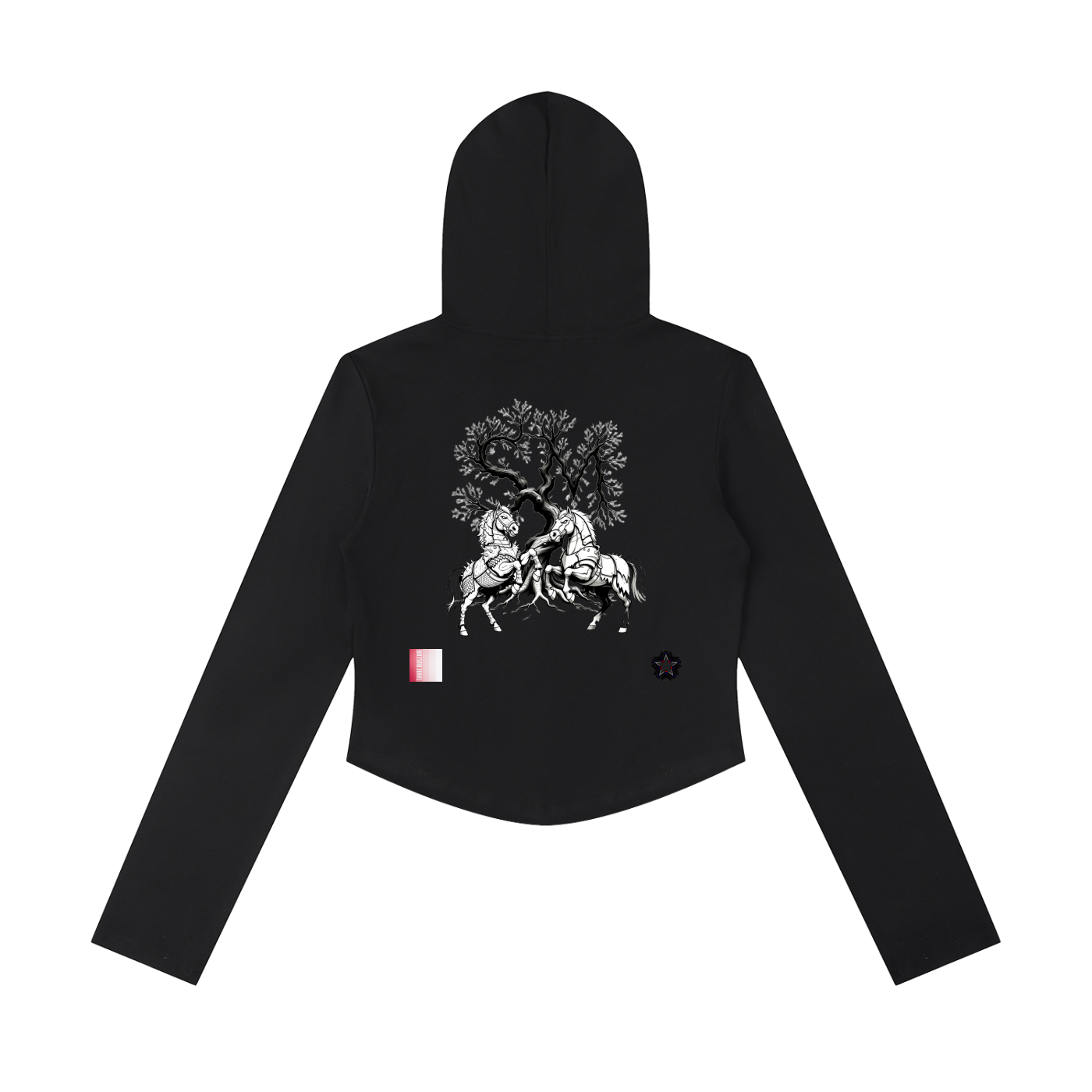Women's Slim Cropped Full Zip Hoodie