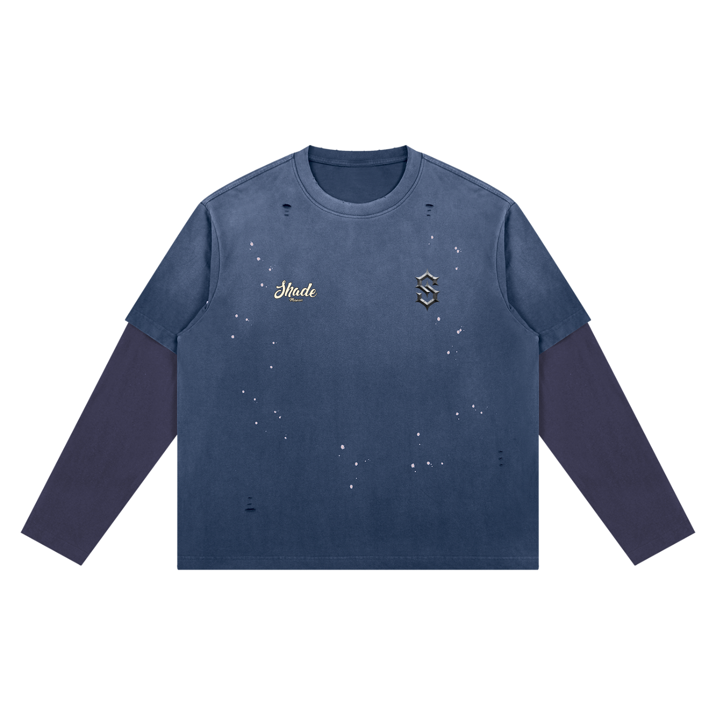 Unisex Vintage Wash Distressed Layer T-Shirt