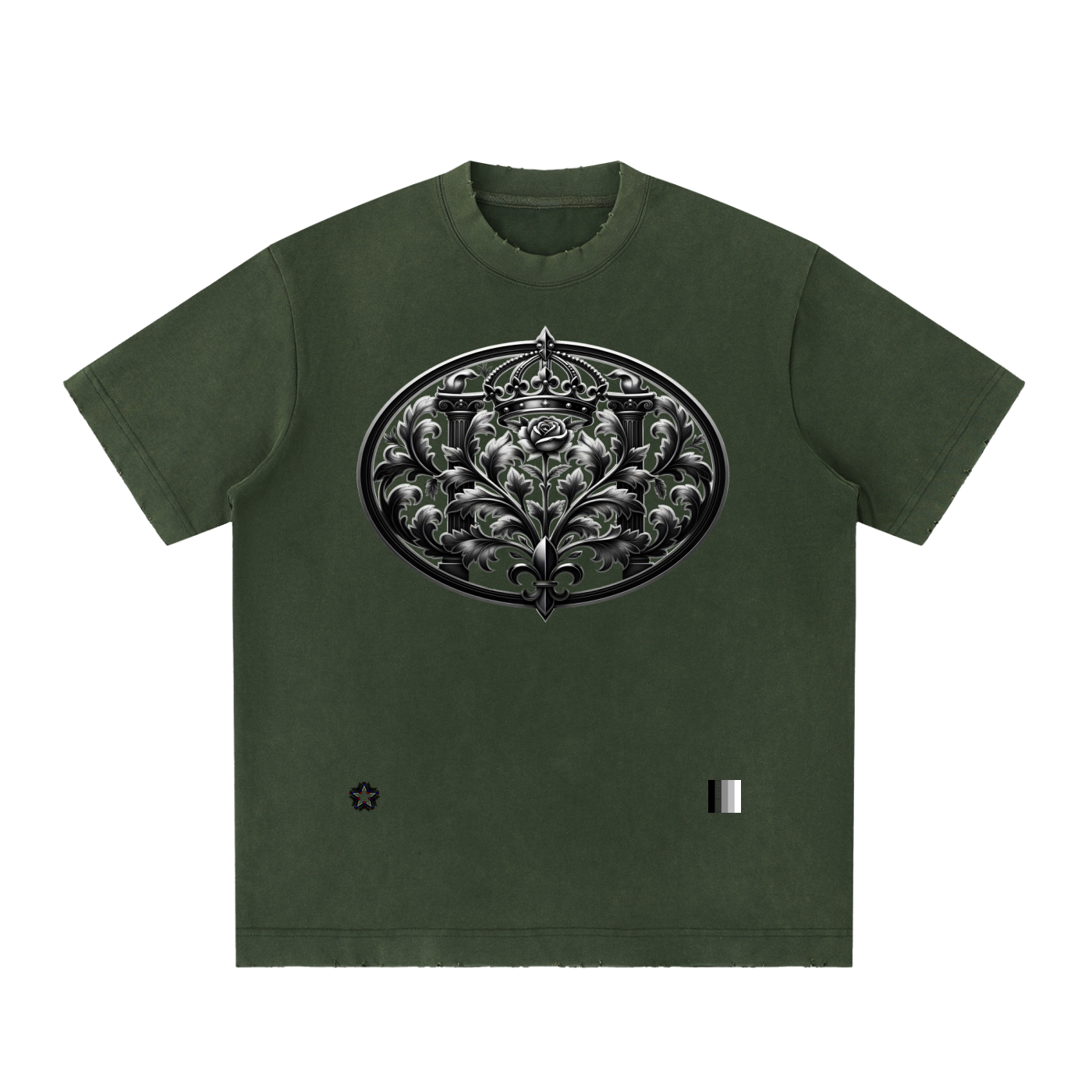 Heavyweight Vintage Washed Frayed T-Shirt