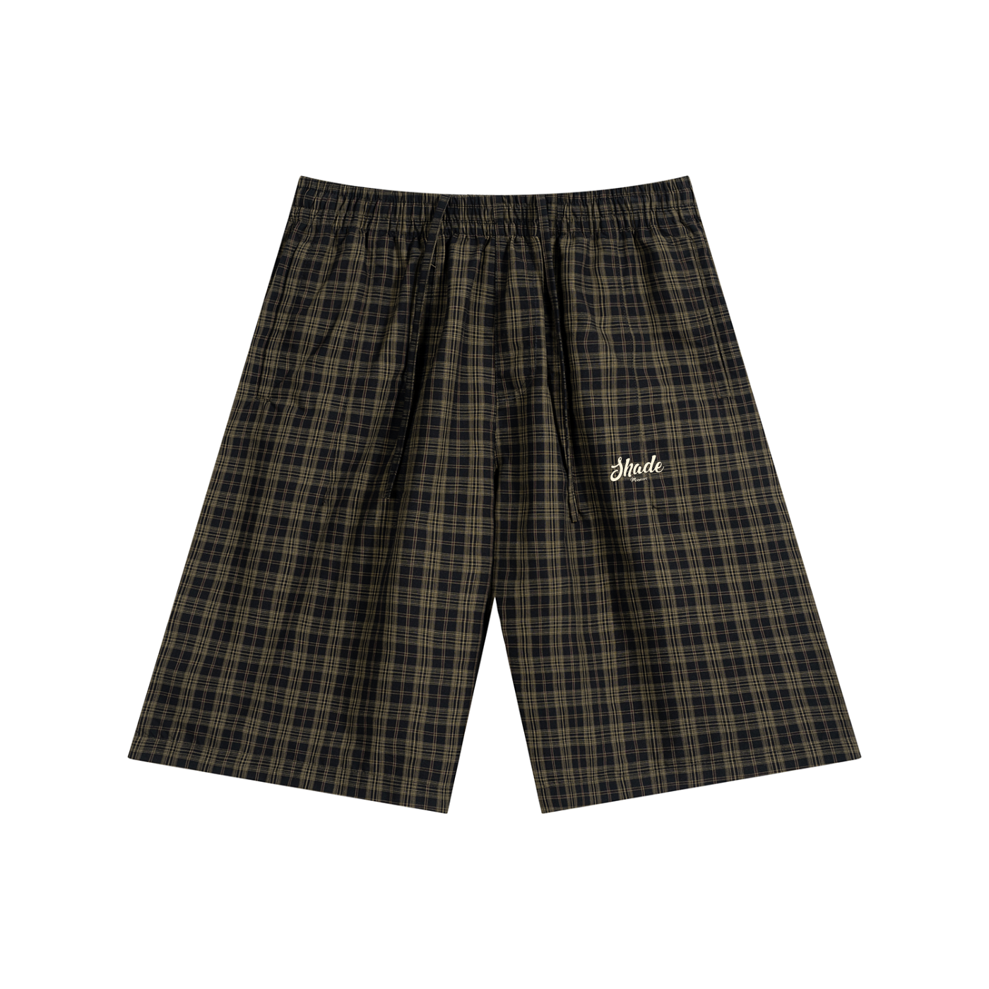 Unisex Plaid Wide Leg Shorts