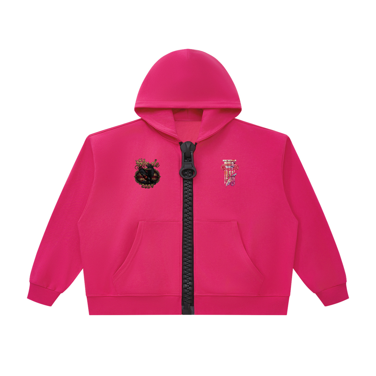 Unisex Oversized Chunky-Zip Boxy Hoodie