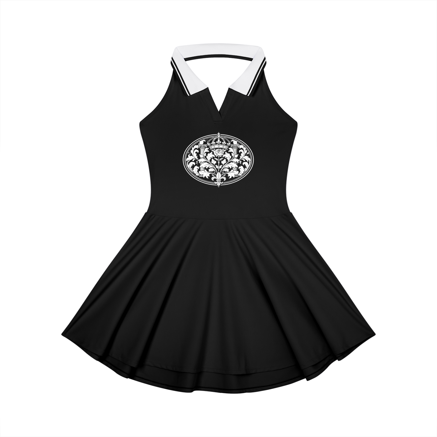 Women's Collared Halter A-Line Tennis Dress