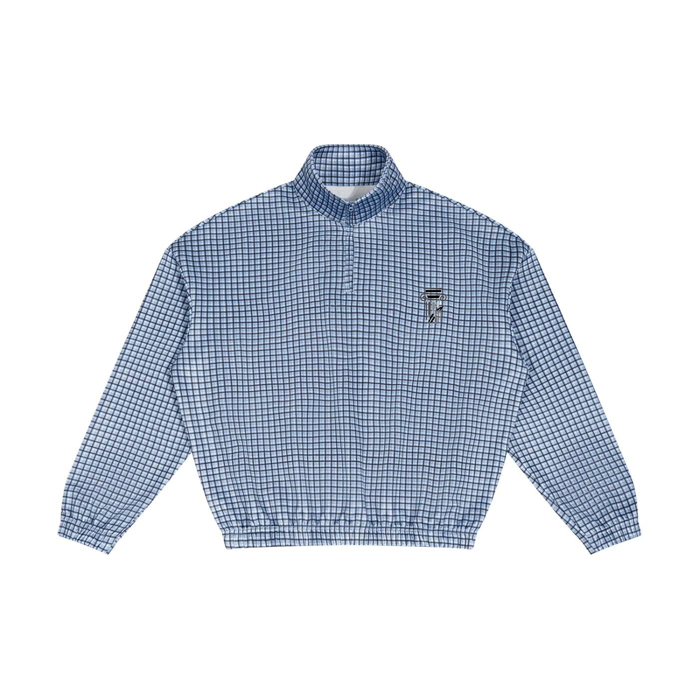 Unisex Plaid Quarter-Zip Sweatshirt