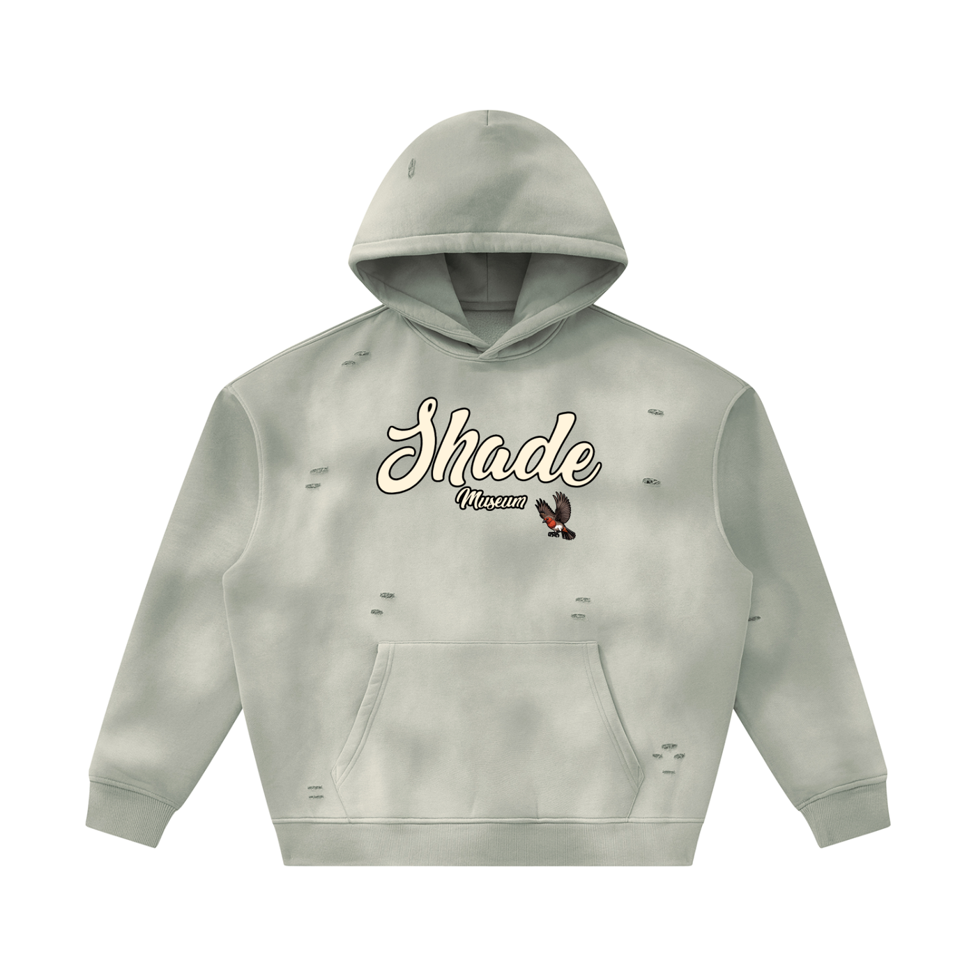 Unisex Sunfade Frayed Fleece Hoodie