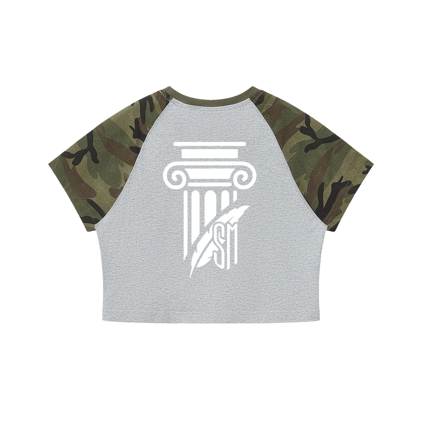 Women’s Camo Raglan Crop T-Shirt