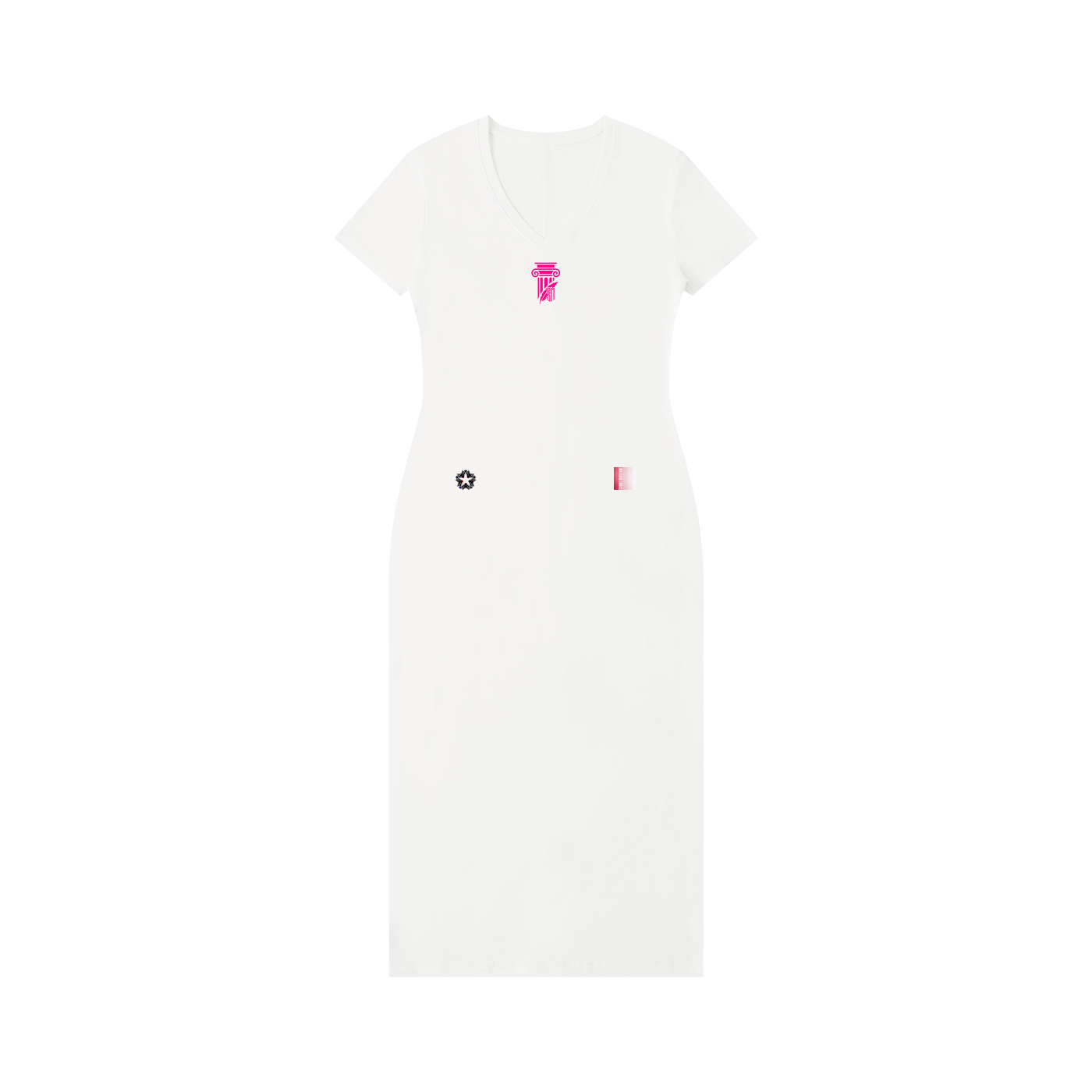 Women's V-Neck Short Sleeve Maxi Dress