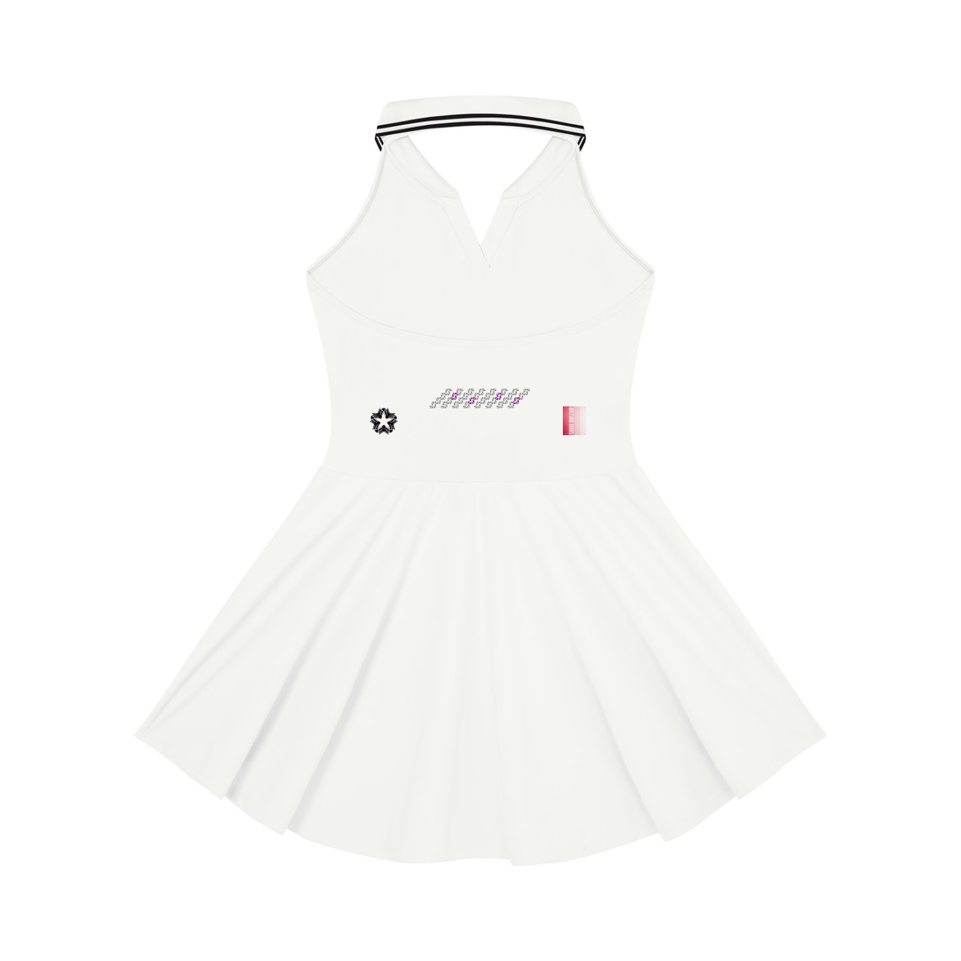 Women's Collared Halter A-Line Tennis Dress