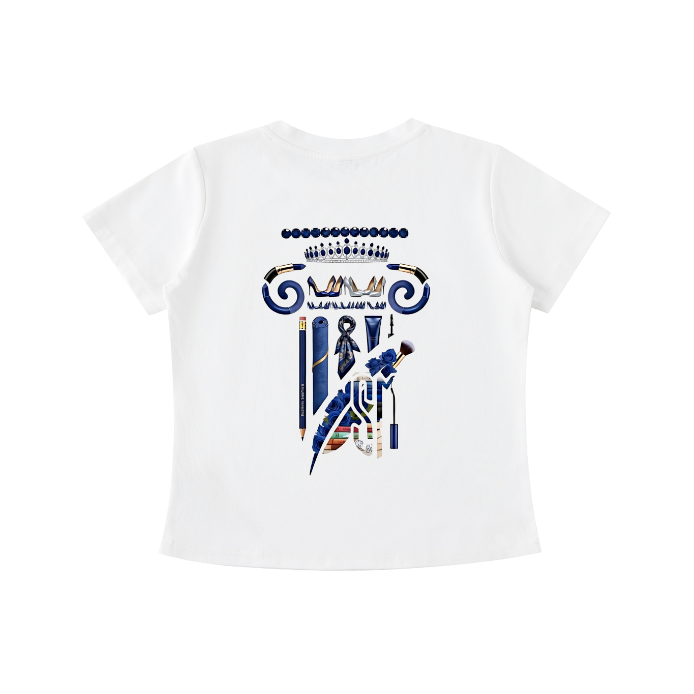 Blue Elegant Vintage Wash Slim Fit T-shirt