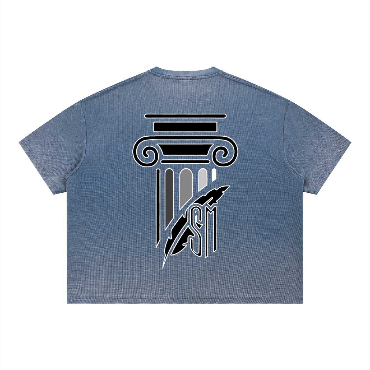 Unisex Vintage Wash Sunfade Boxy Waffle T-Shirt